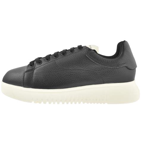 Emporio Armani Logo Trainers Black | Mainline Menswear