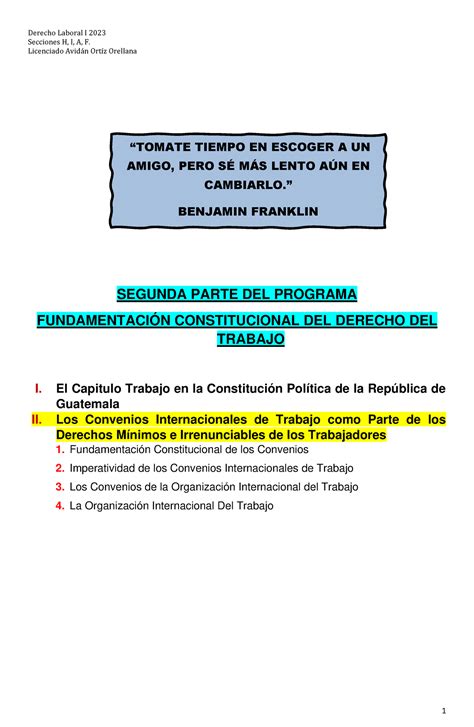 Material De Apoyo Derecho Laboral Do Parcial Derecho Civil Usac