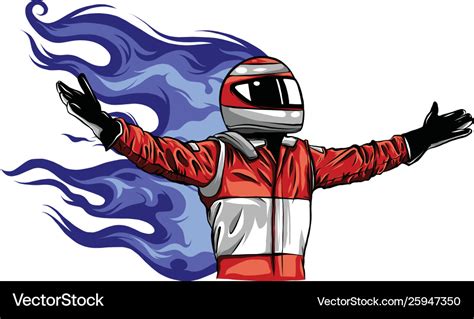 Car racing man cartoon design Royalty Free Vector Image