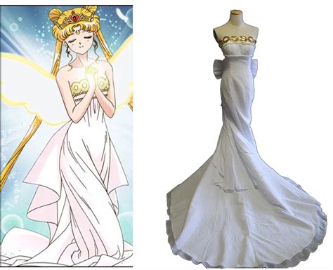 Sailor Moon Princess Serenity Tsukino Usagi Dress Cosplay Costume Gown ...