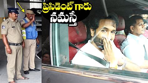 Manchu Vishnu Visuals At Mahesh Babu House Indira Devi No More