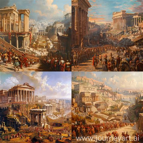 Ancient Roman Empire Painting Glorious Empire In Roman Art Style