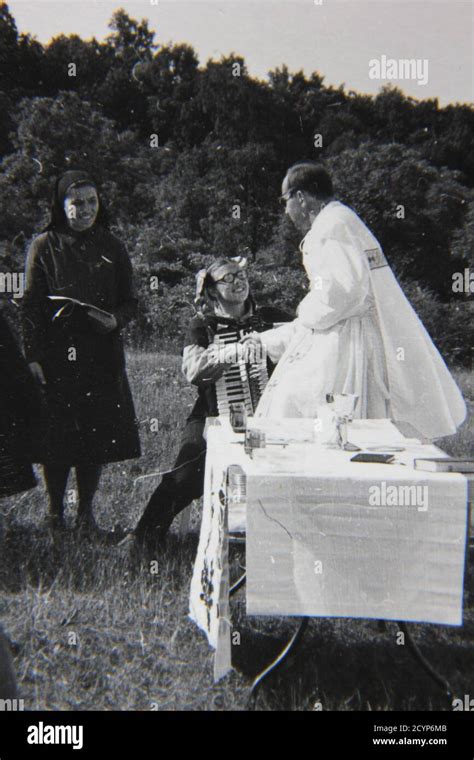 Fine 1970s Vintage Black And White Photography Of A Roman Catholic