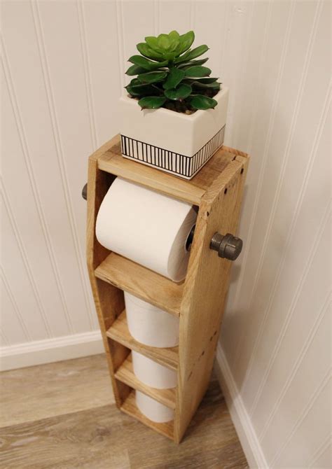 Rustic Reclaimed Wood Toilet Paper Holder By Rocwoodco On Etsy