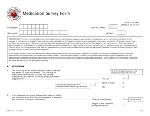 Fillable Online Cscc Unc Medication Survey Form MSR Cscc Unc Fax