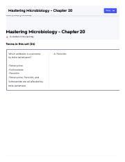 Mastering Microbiology Chapter 20 Flashcards Quizlet Pdf Mastering