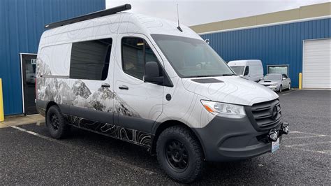 Custom Sprinter Camper Van Tour With Full Vinyl Wrap YouTube