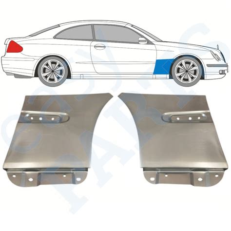 Mercedes Clk 2002 2009 Vorne Kotflügel Reparaturblech Satz EasyParts