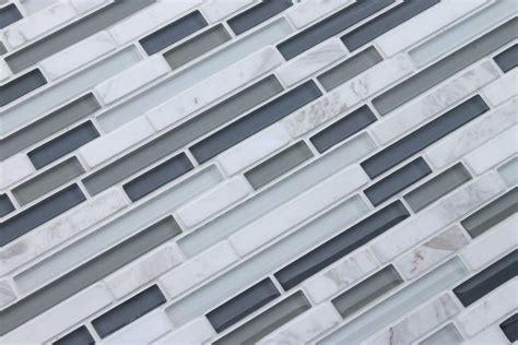 Bliss Iceland Stone And Glass Linear Mosaic Tiles Rocky Point Tile Online Tile Store