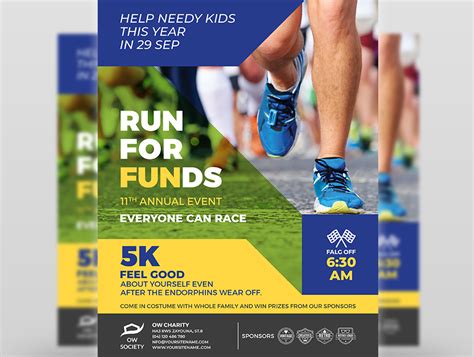 Charity Run Flyer Template By Owpictures On Dribbble