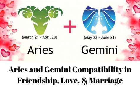 Aries And Gemini Compatibility In Friendship Love And Marriage