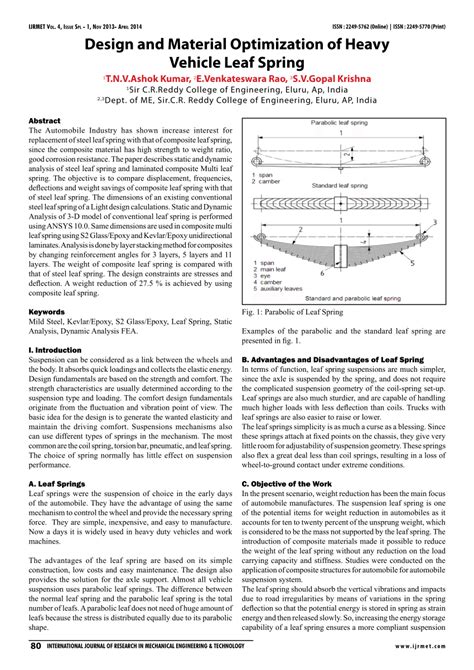 Laminated Leaf Spring Design Procedure - Infoupdate.org