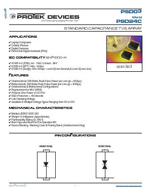 PSD03 Datasheet PDF Protek Devices