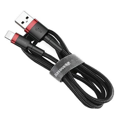 Cabo USB Para Lightning Baseus CALKLF C19 Preto 2 M Conforama