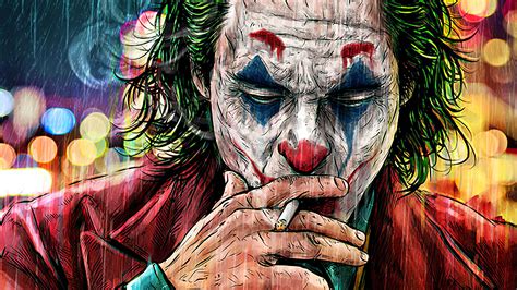 1366x768 Joker Cigratte Smoking Artwork Laptop HD HD 4k Wallpapers