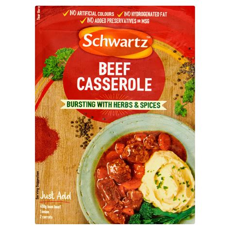 Schwartz Beef Casserole Recipe Mix 43g Herbs Spices And Seasonings Iceland Foods