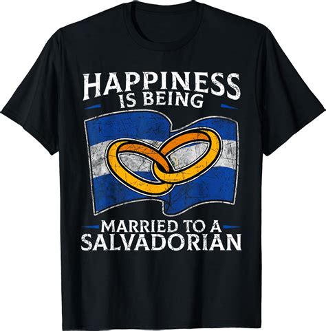 Cotton Salvadorian Wedding El Salvador Heritage Flag Married T