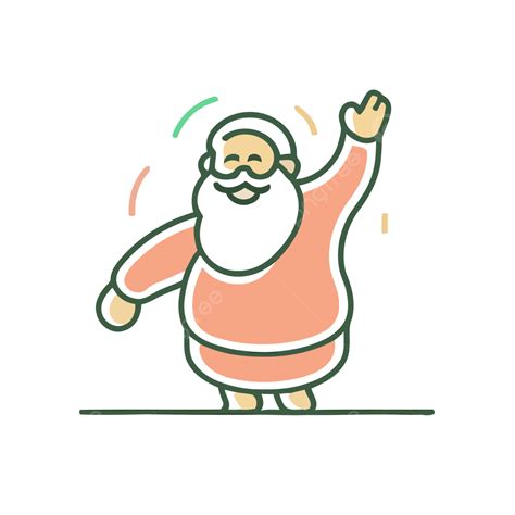 Graphic Santaclaus Character Vector Illustration A Lineal Icon