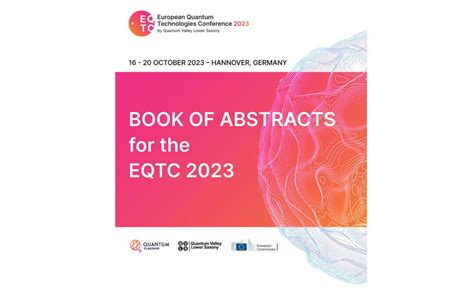 European Quantum Technologies Conference 2023 Book Of Abstracts Published Qvls Quantum