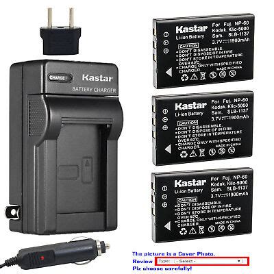 Kastar Battery AC Charger For Pentax D Li2 PENTAX Optio 430 Optio 430RS