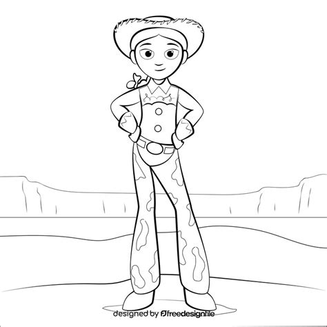 Toy Story Jessie Drawing Black And White Vector Free Download