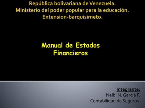 Manual De Analisis De Estados Financieros PPT