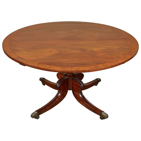 Mesa De Comedor Demiluna Inglesa De Caoba De Estilo Georgiano Del Siglo