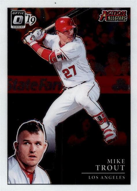 2019 Donruss Optic Action Allstars AA 3 Mike Trout Trading Card