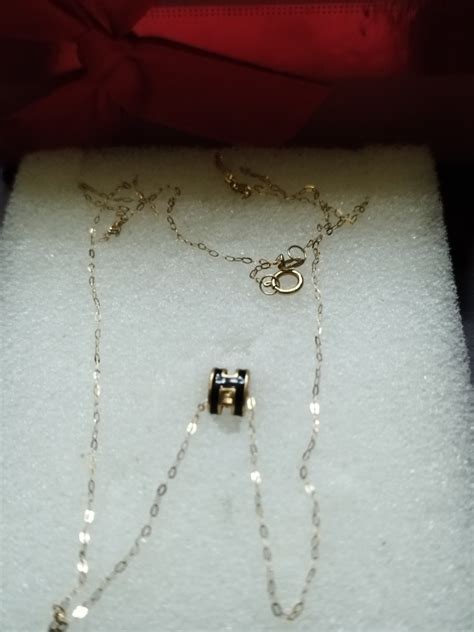 K Tauco Chain With Minimalist Hermes Pendant On Carousell