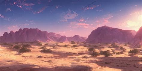 A Stunning Desert Landscape By Makoto Shinkai Stable Diffusion