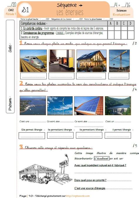 Sciences C S Quence Compl Te Les Energies Cycle Orph Ecole