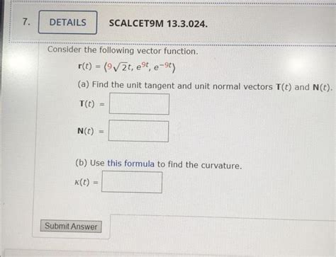 Solved 7 DETAILS SCALCET9M 13 3 024 Consider The Following Chegg