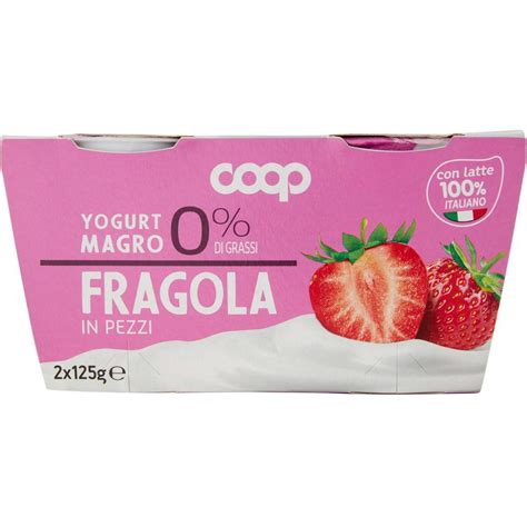 Yogurt Magro Alla Fragola COOP 2 X 125 G Coop Shop