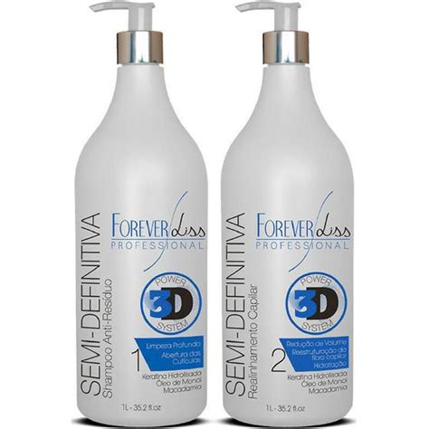 Kit Progressiva Semi Definitiva 3D Forever Liss 2x1L Progressiva Para