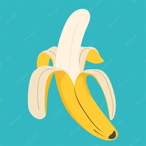 Premium Vector Open Banana Isolated On White Background Vector