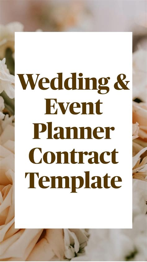 Wedding event planner contract template – Artofit