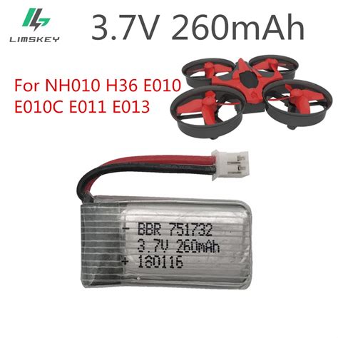 2pcs 3 7V 260MAH For Eachine E010 E010C E011 E013 H36 Mini RC