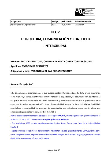 Pec Modelo Respuesta Pec Asignatura C Digo Fecha Inicio