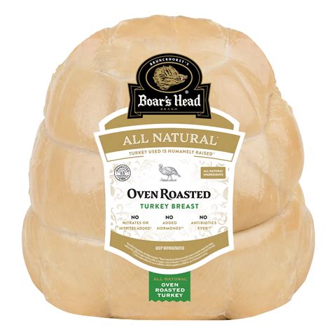 Boar's Head All Natural Oven-Roasted Turkey Breast, Custom Sliced ...