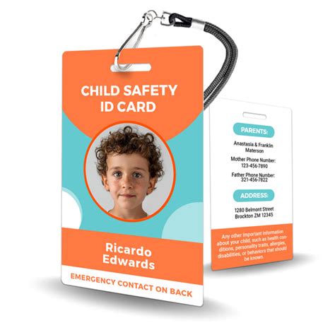 Child Identification Card Badgesmith