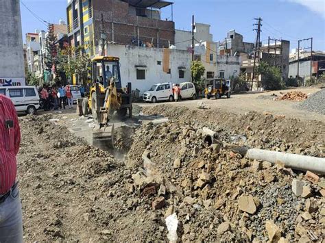 Action On 2 Illegal Colonies In Zone 1 And 19 Road Sewer Line Broken