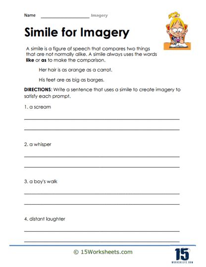 Imagery Worksheets - 15 Worksheets.com