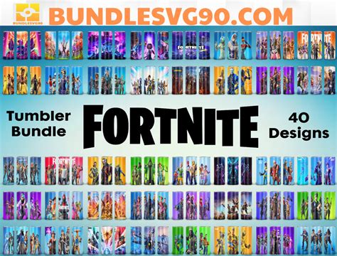 Bundle Fortnite Designs 20oz Skinny Straight And Tapered Bundle Bundle