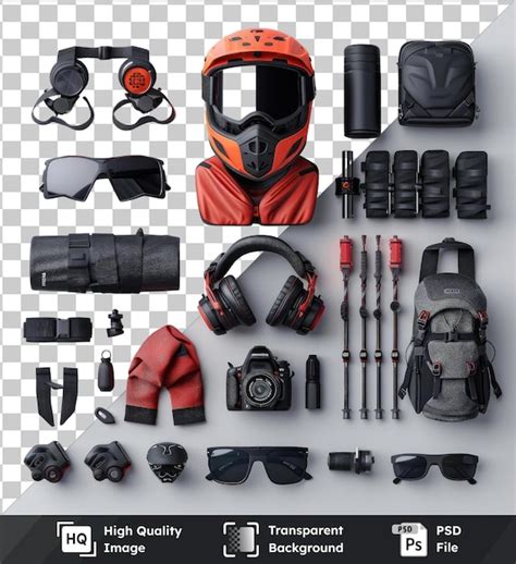 Premium PSD | Extreme sports equipment set on a isolated background