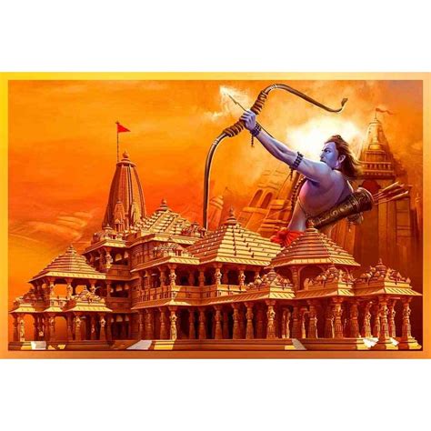 Canvas Paintings Jai Sri Ram Painting Jai Shree Ram Ayodhya Ram Mandir