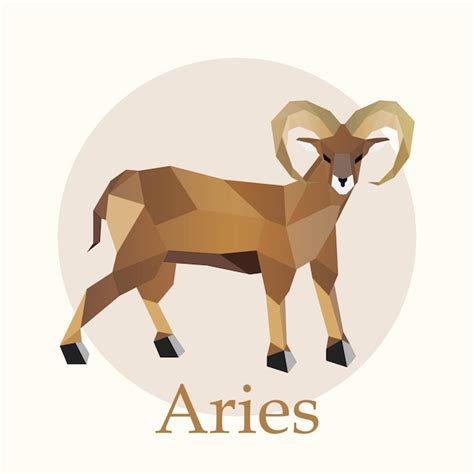 Signo Del Zodiaco Aries Vector Premium