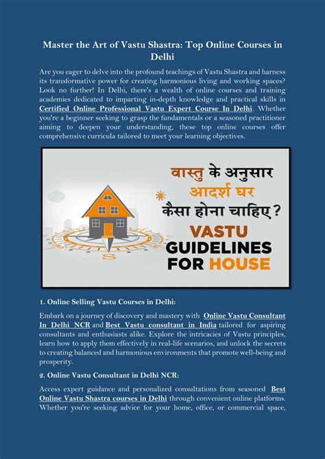 Ppt Master The Art Of Vastu Shastra Top Online Courses In Delhi