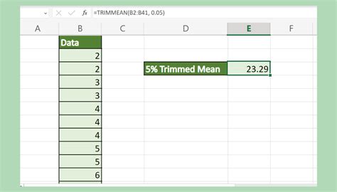 How To Calculate A Trimmed Mean In Excel Sheetaki