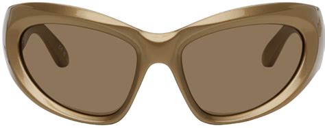 Balenciaga Gold Shield Sunglasses Balenciaga