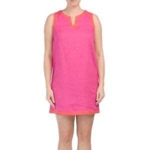 SIGRID OLSEN Linen Sleeveless Tunic Dress PINK Size L NWT EBay